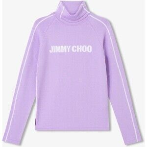 Jimmy Choo Lilac Wool Turtleneck Ski Sweater XS Wisteria Purple